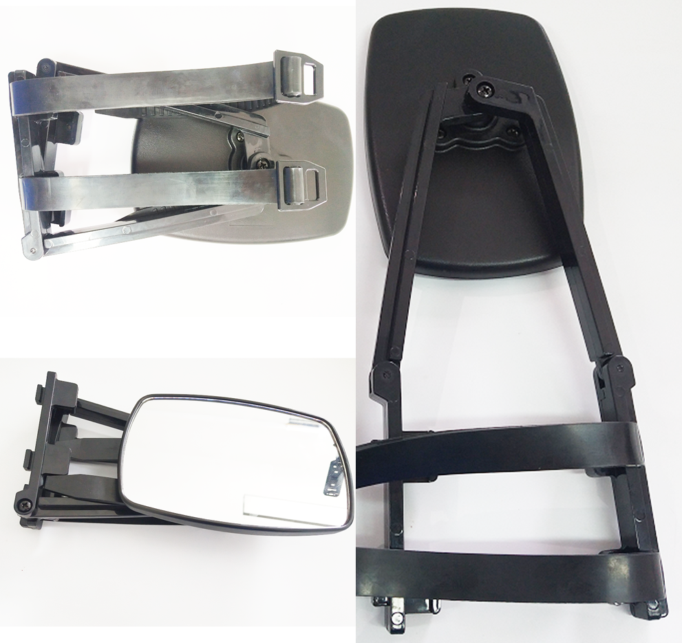 2 Pcs Extension Clip-On Towing Mirror Side Mirror For Trailer Hauling Adjustable