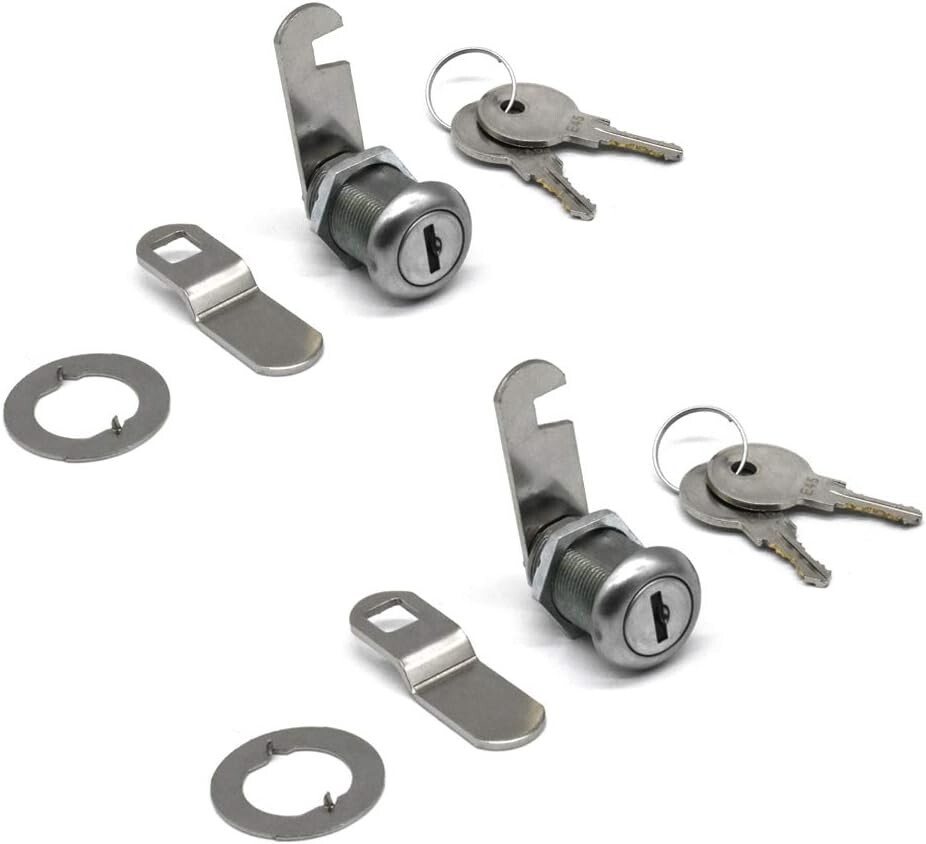 Versatile Stainless Steel Cam Locks 7/8" - Key Lock Replacement Set for Security