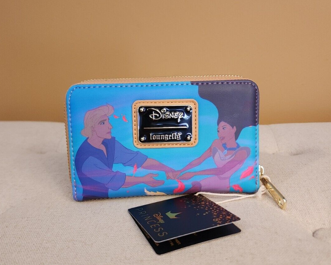 Loungefly Disney Pocahontas Princess Scenes Wallet Zip Around NEW