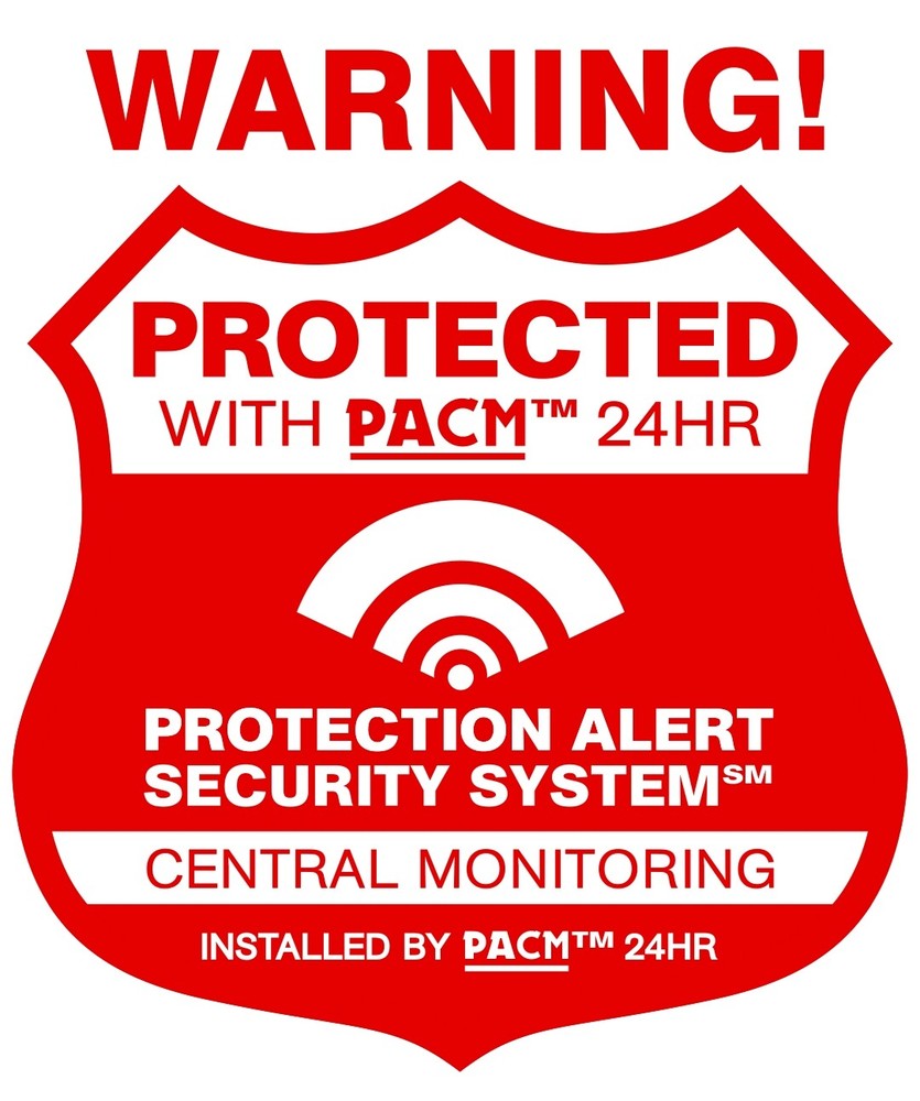 6 Security Warning Home Alarm Decals Set UV Outdoor
