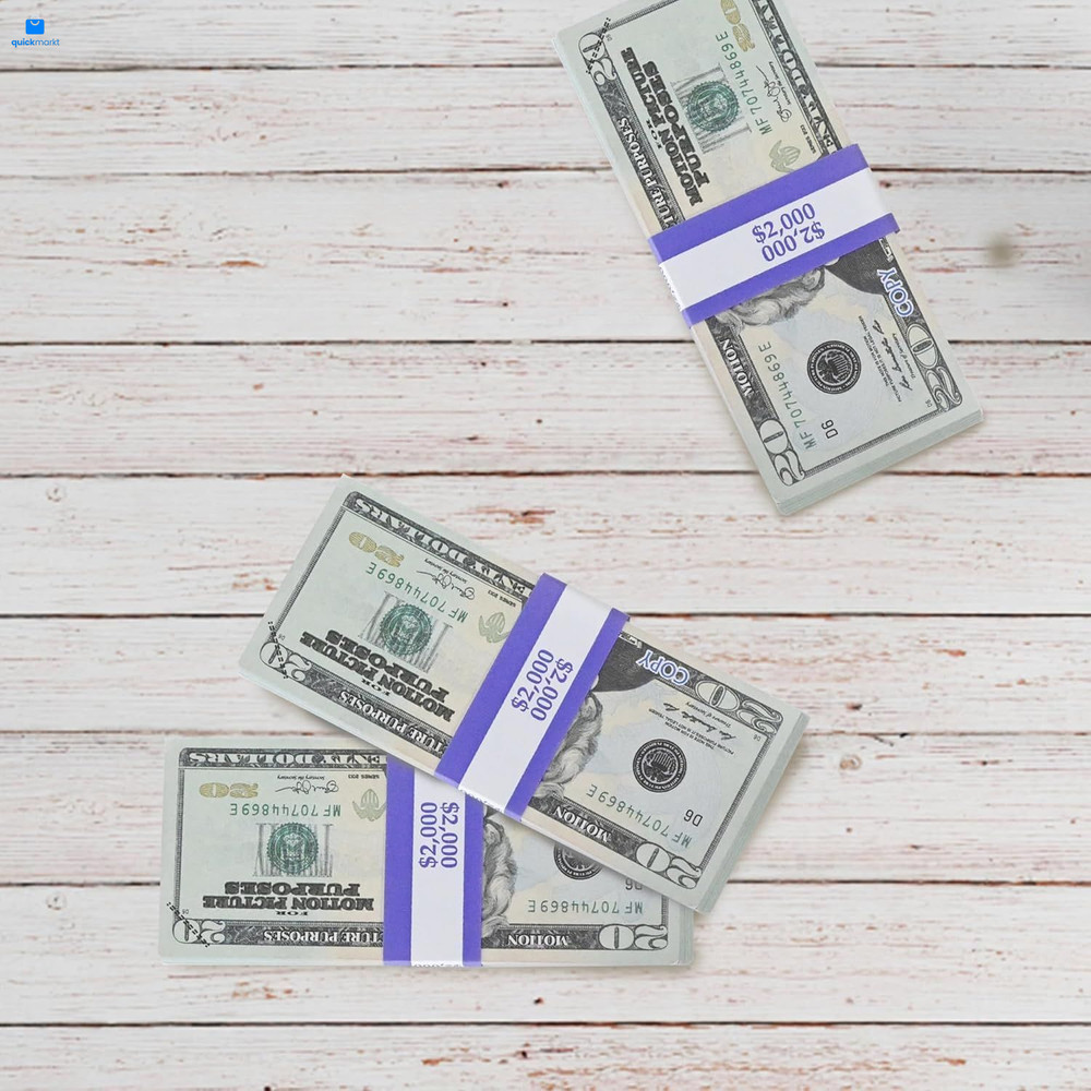 100 Pcs Currency Straps - Bill Purple$2000 - 100 PCS,