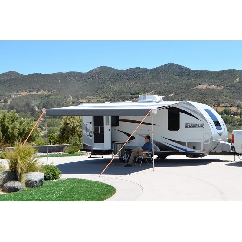 Adjustable RV Awning Stabilizer Kit Easy Setup Support Poles Tension Straps New