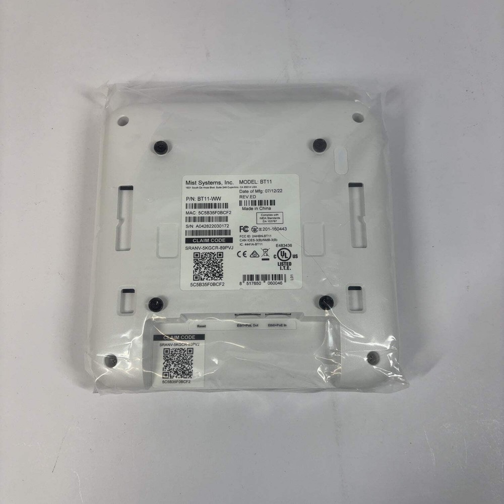New Juniper Mist BLE Array AP - Internal Antenna BT11-WW