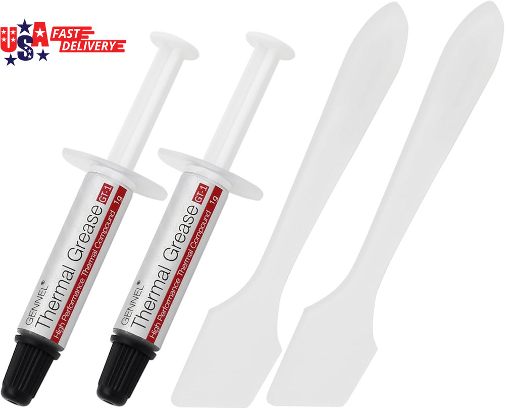2 Pack GT1 Silver CPU Thermal Paste (1 g*2) High Performance Thermal Compound &