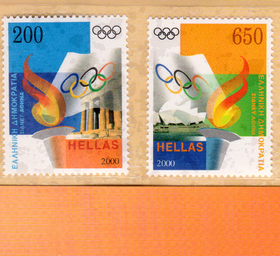 MINT 2000 GREECE OLYMPICS JOINT ISSUE AUSTRALIA STAMP SET