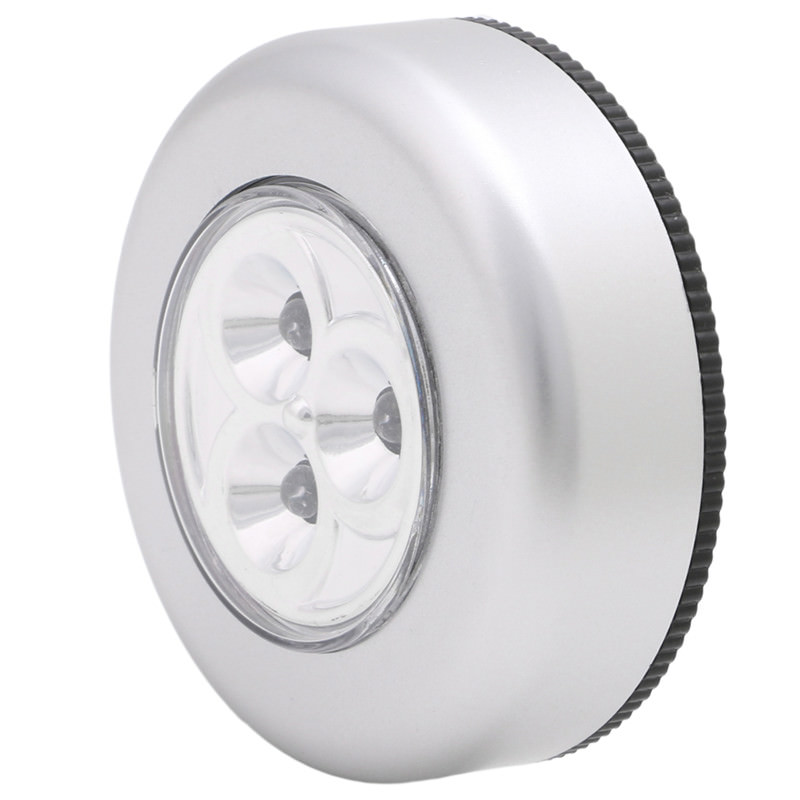 8 PCS 3 LED Touch Push On/Off Light Self-Stick On Click Battery Operated Lights