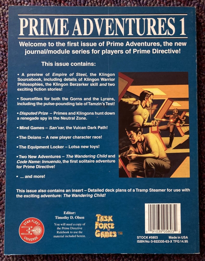 Prime Adventures 1 Prime Directive Task Force Games
