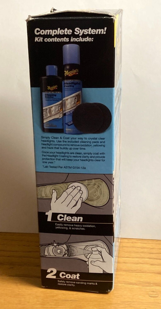 Meguiar's Two Step Headlight Restoration Kit, Cleaner