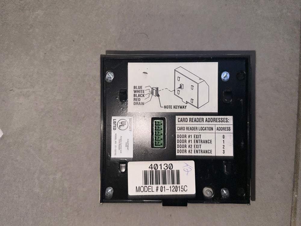 Matrix HID Access Control Unit Card Reader With Keypad Model 01-12015C 5N44