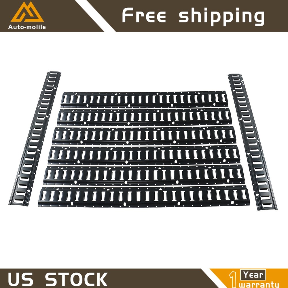 4' E Track Tie Down Rail 8 Pack Powder Coated Portable Tie Down Durable Flexible