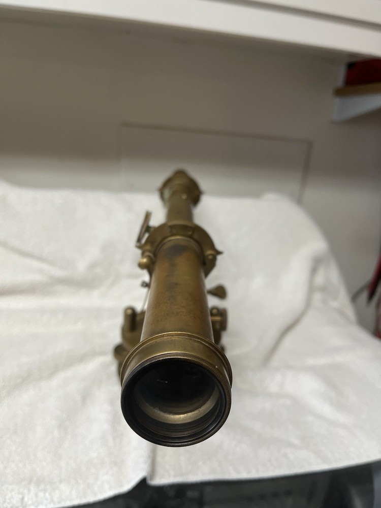 ANTIQUE DUMPY (WYE) TRANSIT /LEVEL SIGNED BY JAMES W. QUEEN