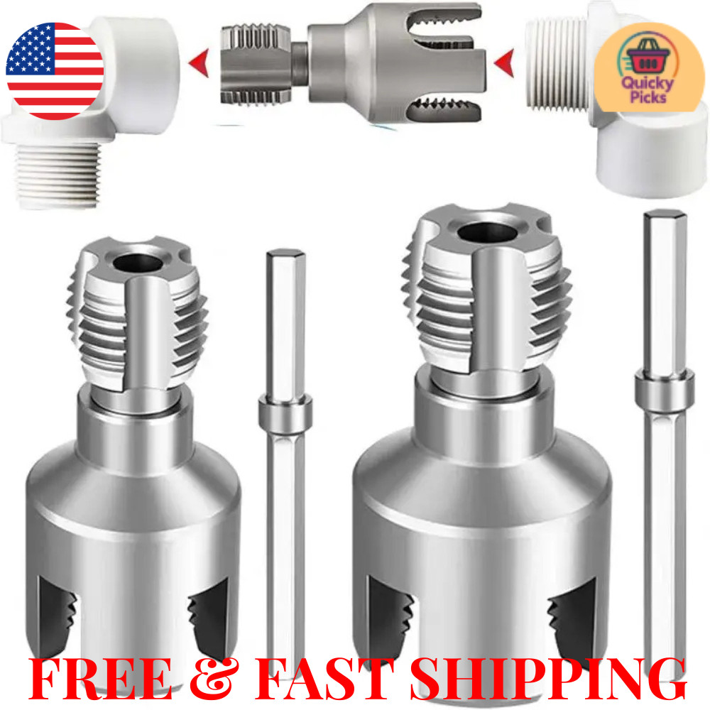 Integrated Internal & External Pipe Threading Tool Steel PVC Pipe Threader Kit