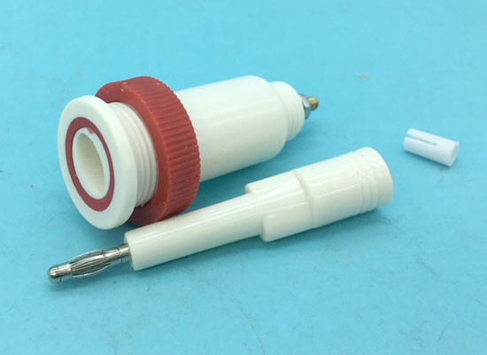 White Binding post 15KV high voltage resistant Test probe 4mm banana plug Solder