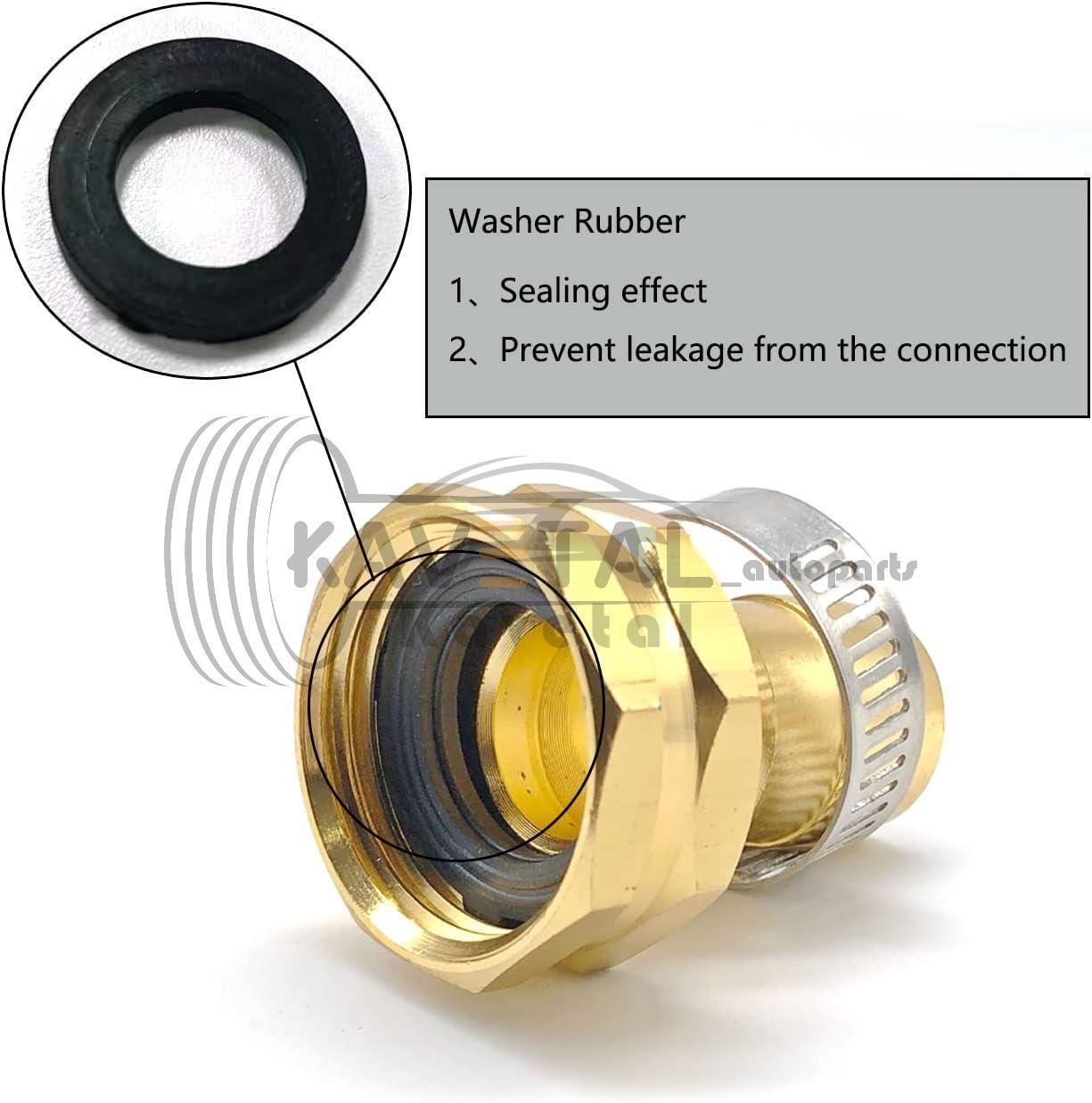 Garden Hose Mender End Repair Kit 3/4 5/8 Male Female Clamp