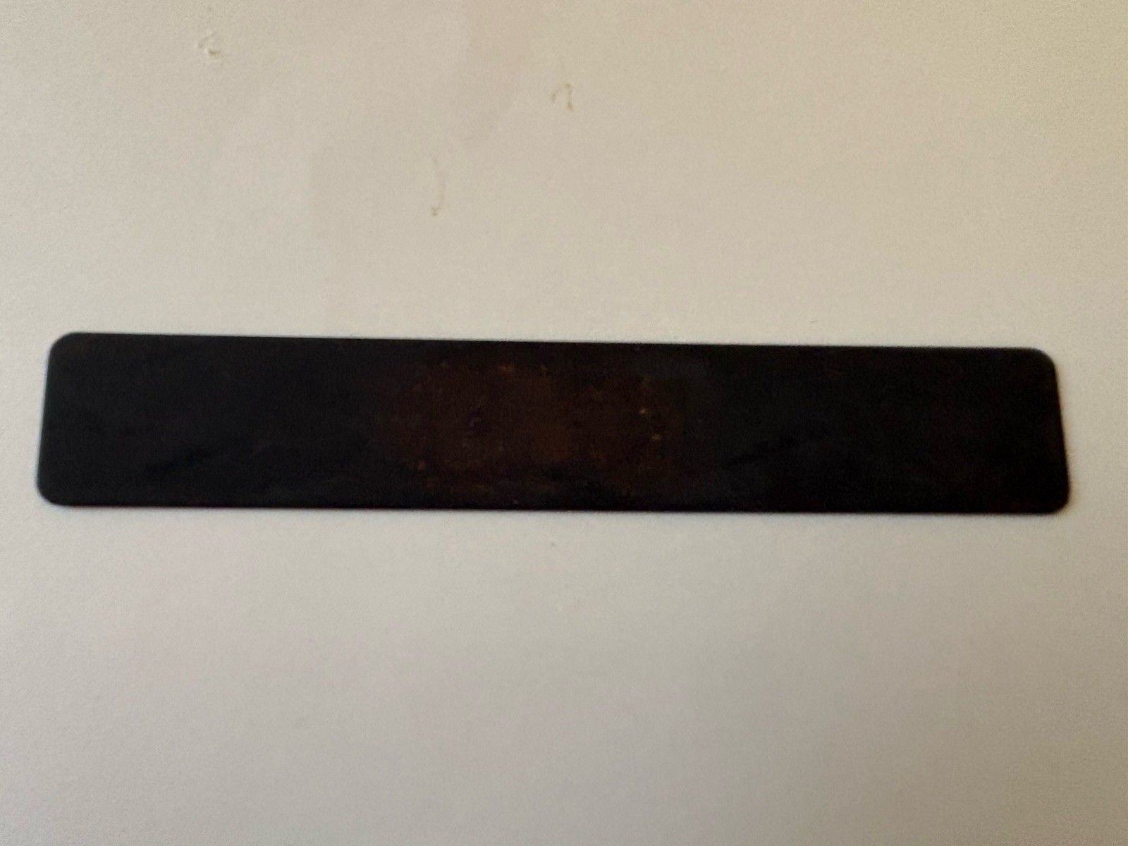 Harley Davidson MINIATURE Enameled Metal Boulevard Fat Boy Novelty Sign 6” x 1”