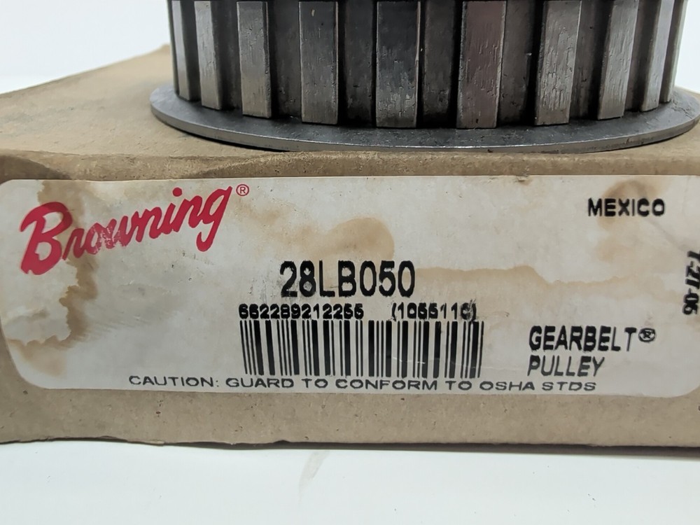 BROWNING 28LB050, TIMING PULLEY 28TEETH - 1/2" PLAIN BORE