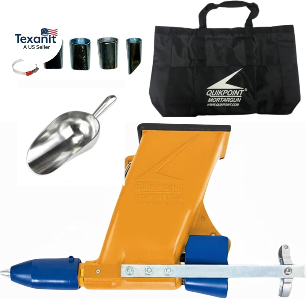 Quickpoint Mortar Gun Grout Applicator, Professional Drill-Powered Drill Mate To