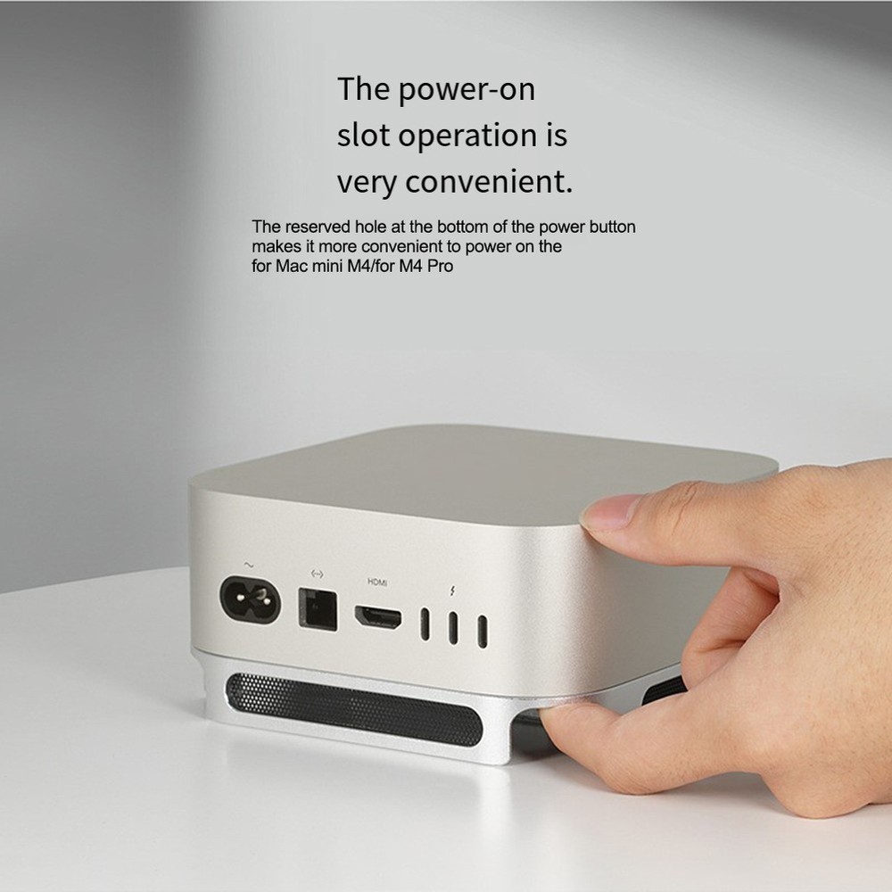 Dustproof Cooling Stand for Mac-Mini-M4: Enhanced Ventilation & for Protection!