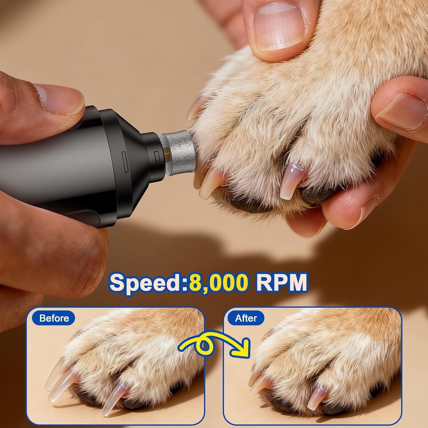 Silent Groom Pro Nail Grinder, Silent Grind Pro for Dogs Grinder Nail Pro-