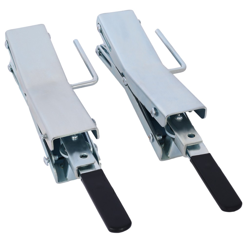 Quick Locking RV Wheel Chock - 6" Universal Axle Stabilizer for Trailer Pair