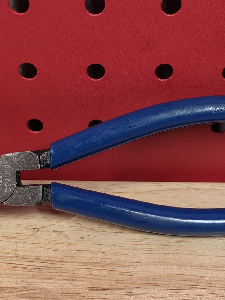 Cornwell Tools CPL66 Blue Handle Angled Bent End Needle Nose Pliers