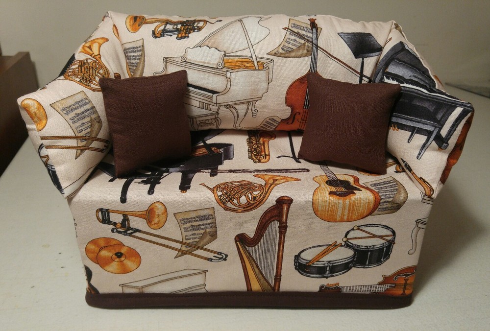 Musical Instruments Tissue Box Cover Handmade