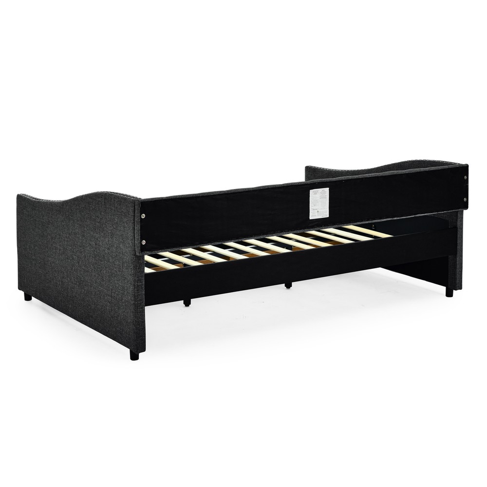 Full Size Daybed with Drawers Upholstered Tufted Sofa Bed, with Button on Back