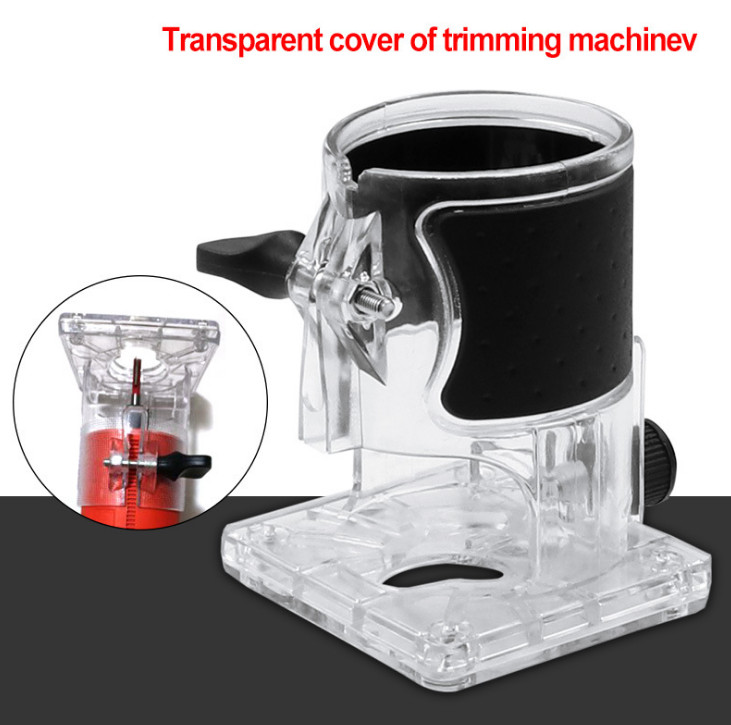 Plastic Cylinder Design Base Assembly Plastic Trimming Machine Transparent Cover