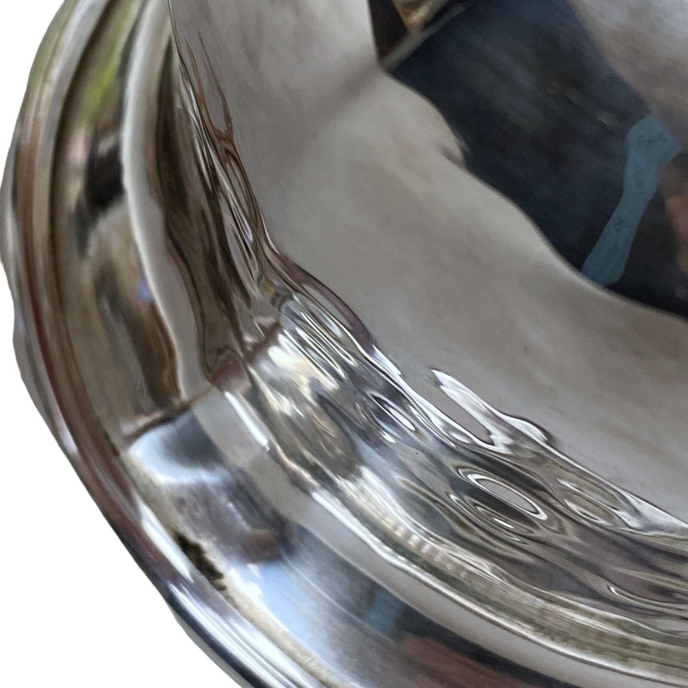 Hammered Silverplate Bowl 3" x 4" Cachepot Candy Dish Signed