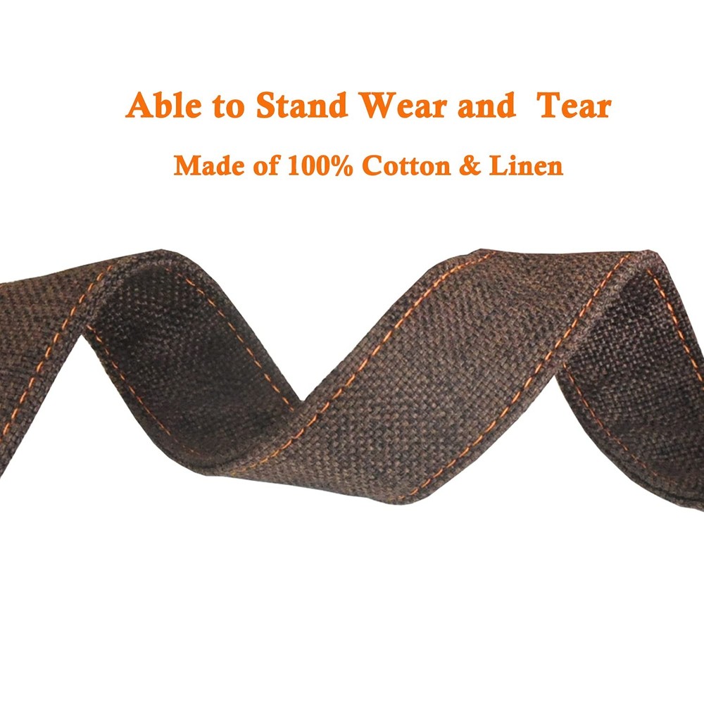 Farcaya Ukulele Strap Cotton Linen Adjustable Uke Shoulder Medium, Coffee