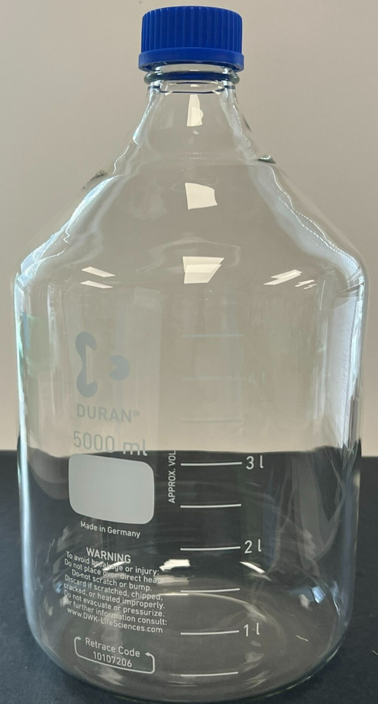 DWK Lifesciences 218017353 5000mL Media Storage Bottle with Reference Code