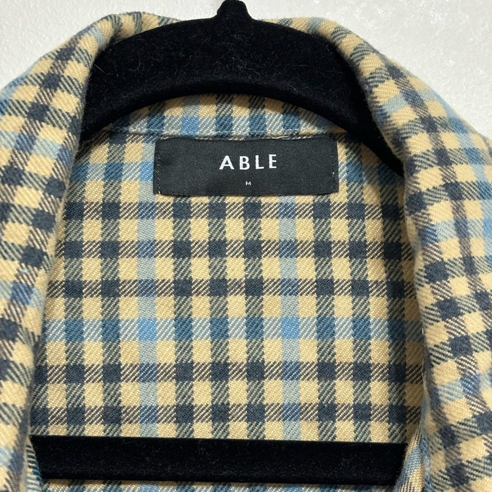 Able Gianna Plaid Shirt Jacket - Size M