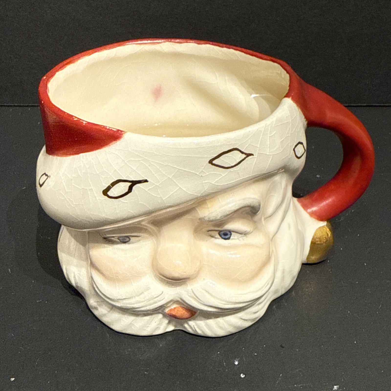 Vintage Santa Mugs Set Of 4 HH Style Made In Japan, 2.75” Tall