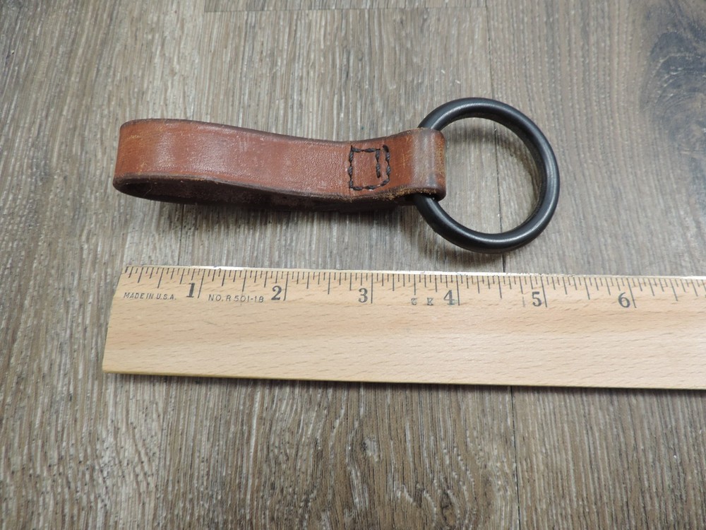 Brown Leather Duty Belt Baton Holder