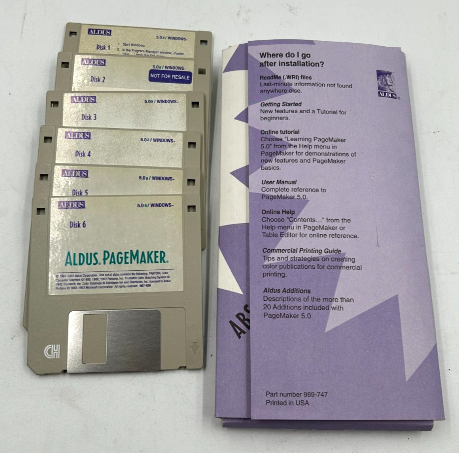 ALDUS Pagemaker 5 Big Box for Windows