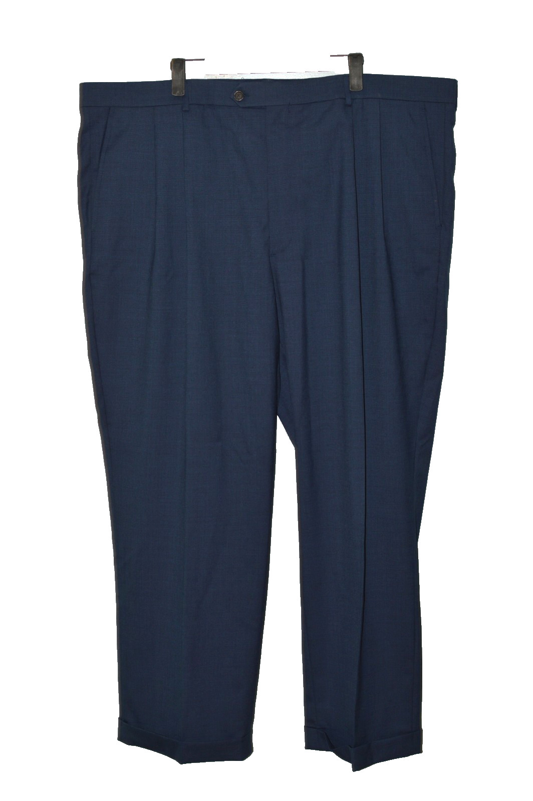 Llike New (2Pc Suit 50L 50 Long L) STAFFORD Blue Wool Travel Suit 46x29.5