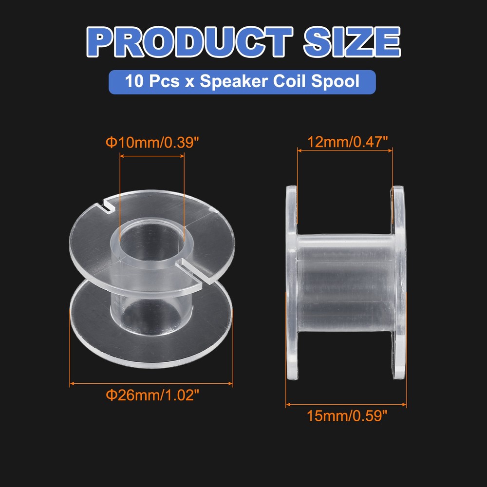 10pcs Speaker Crossover Bobbin Spools Coil, 26x15mm ABS Empty Spools