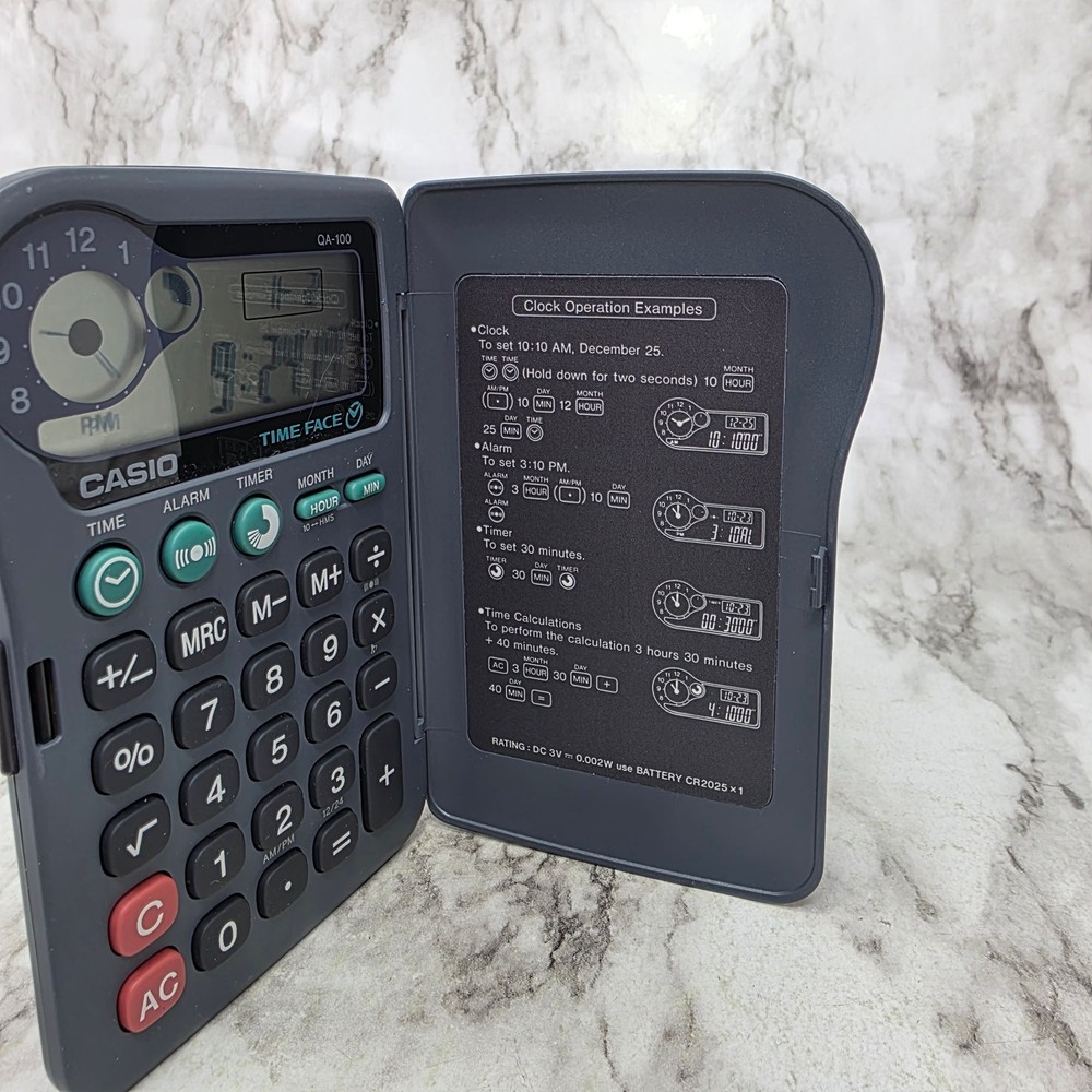 Casio QA-100 Time Face Calculator Timer & Alarm
