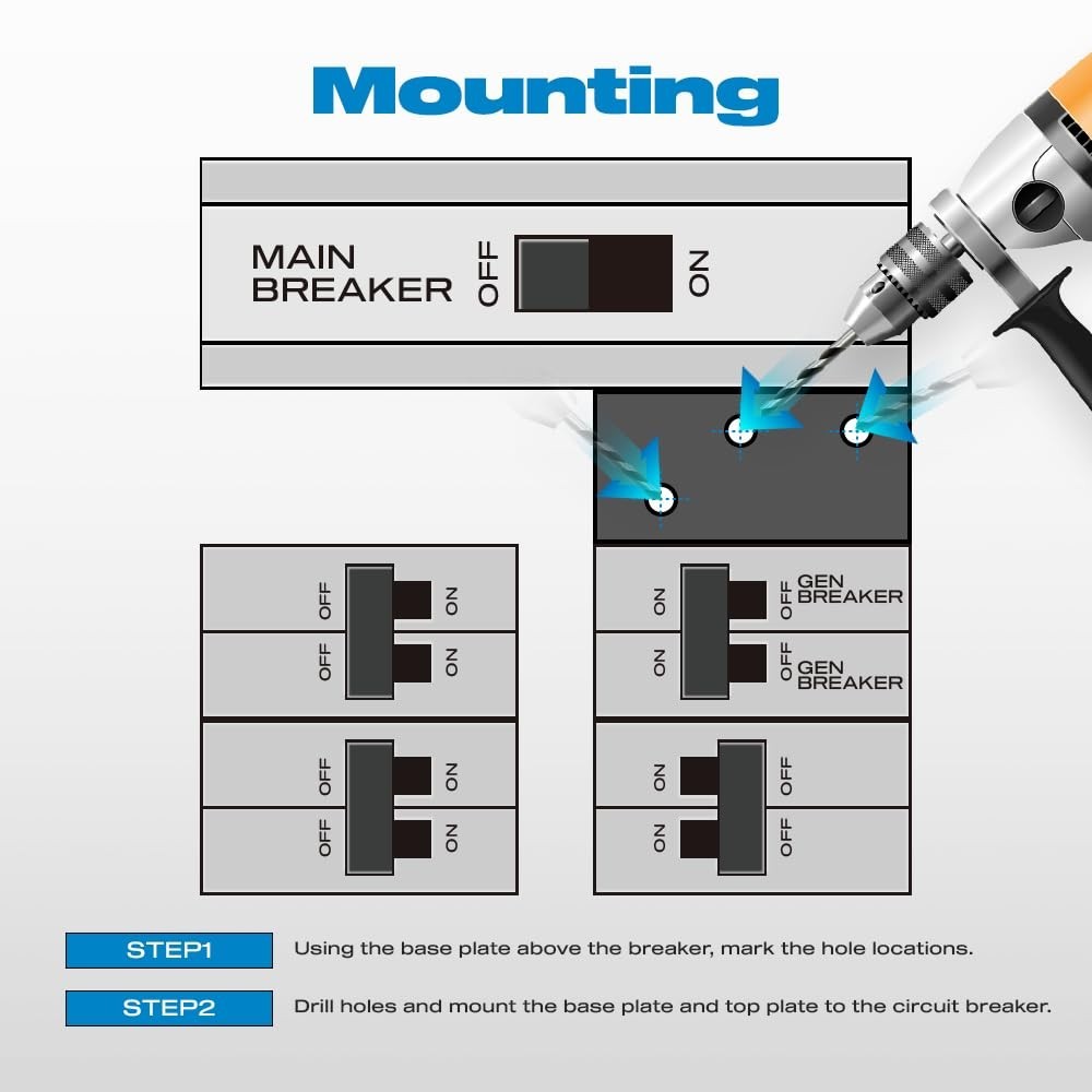 Square D & Homeline Compatible 200 Amp Generator Interlock Kit - Easy Install