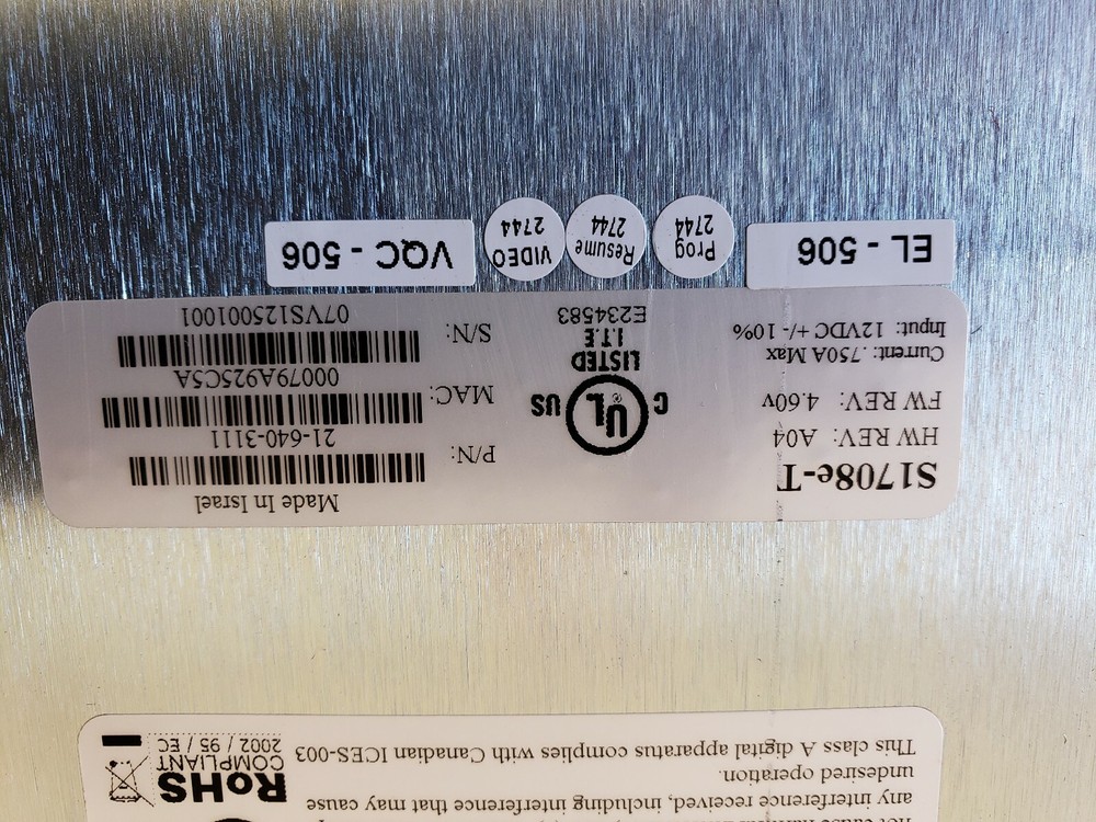 VERINT S1708e-T NEXTIVA 8 CHANNEL VIDEO ENCODER USED TESTED