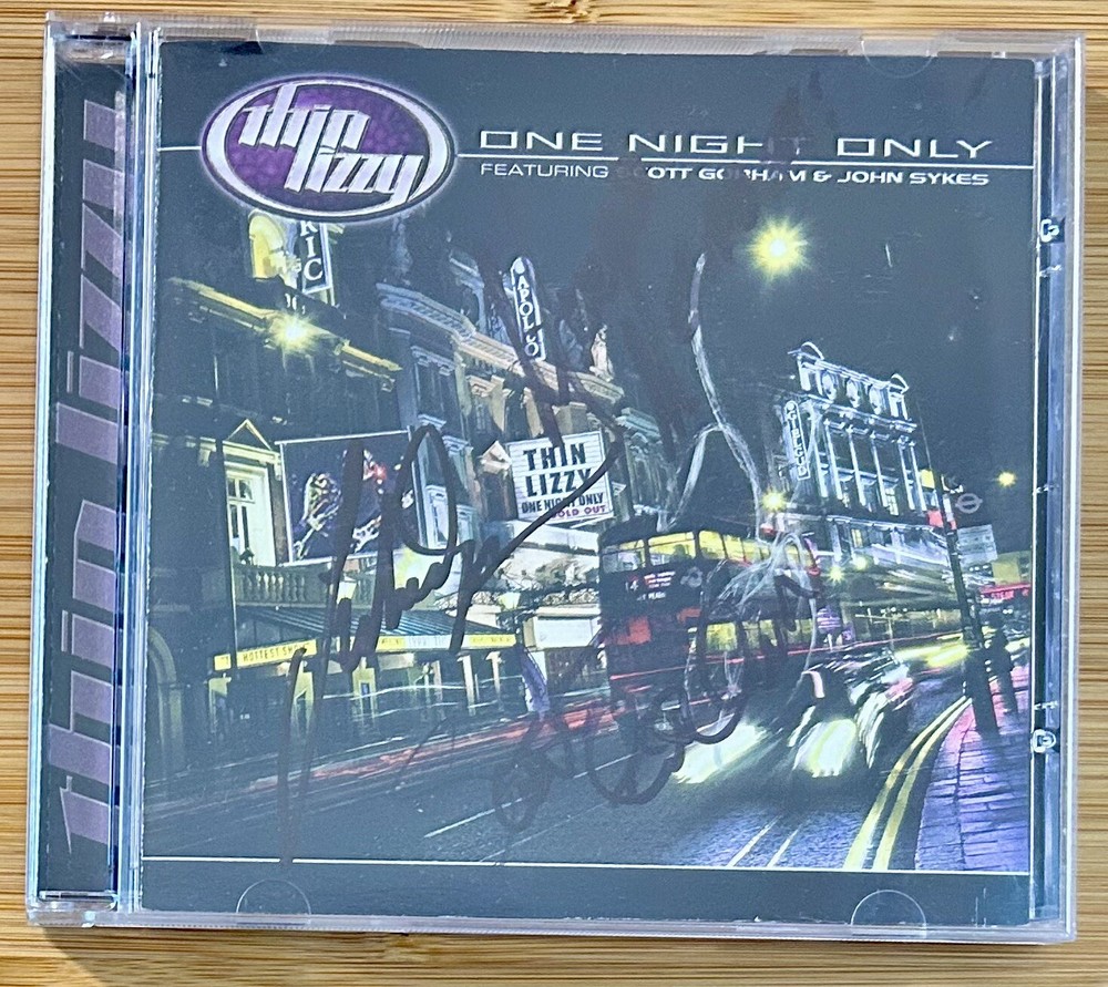 Autographed/Signed Thin Lizzy "One Night Only" CD - John Sykes +3