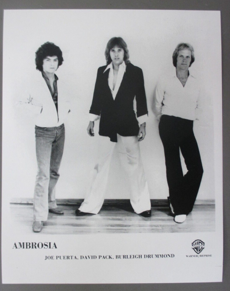 Ambrosia black & white 8 X 10 glossy promo photo Yacht Rock !