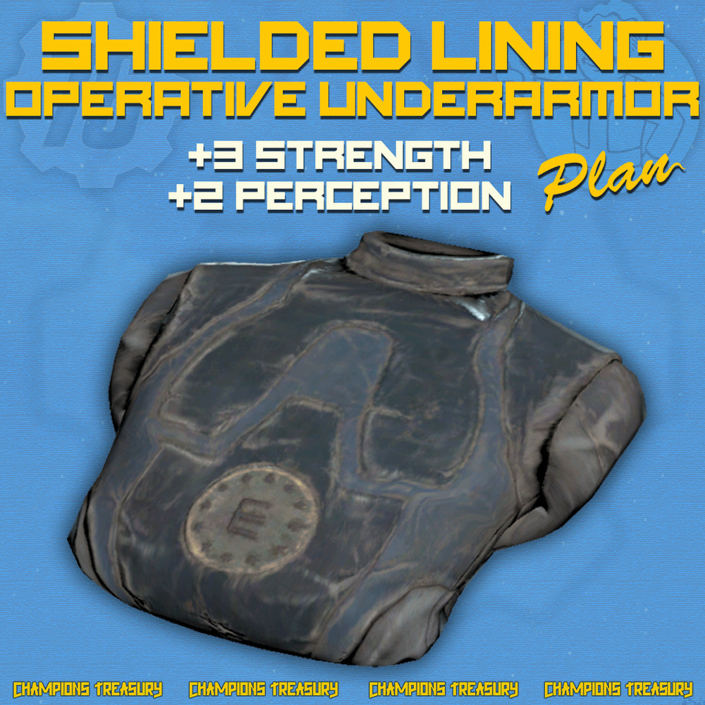 FALLOUT 76 PC PLAN: SHIELDED CASUAL UNDERARMOR &THE REST 4 SHIELDED LININGS MODS