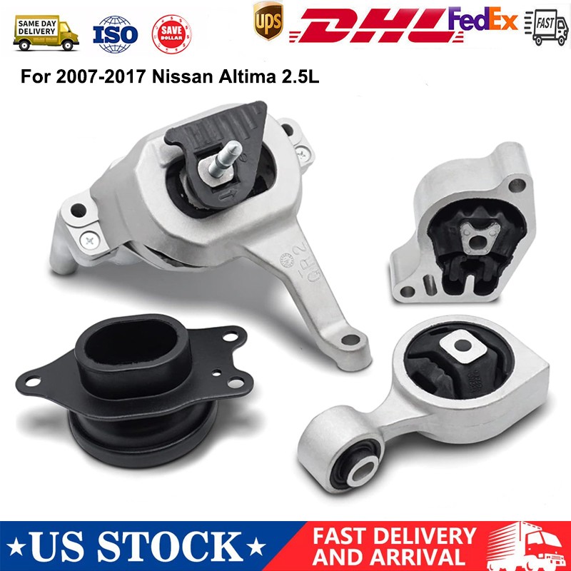 4PCS Engine Motor & Trans Mount Auto Set For 2007-2017 Nissan Altima 2.5L CVT