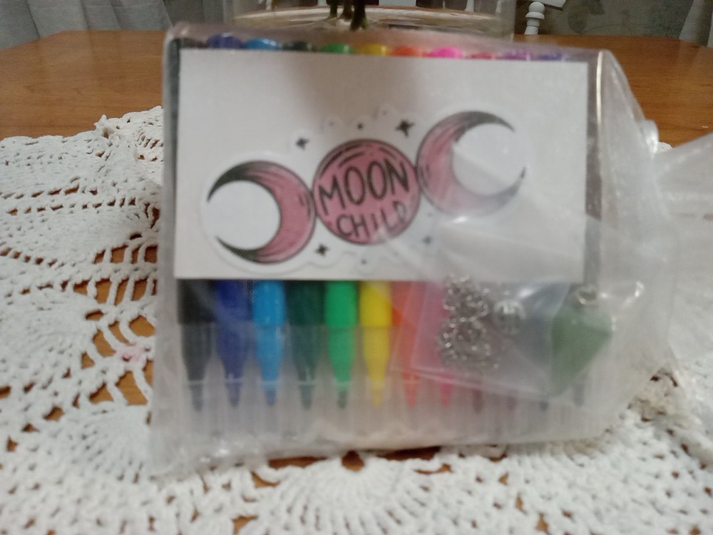 Wicca Triple Goddes 4in Divination Pendulum Color Set