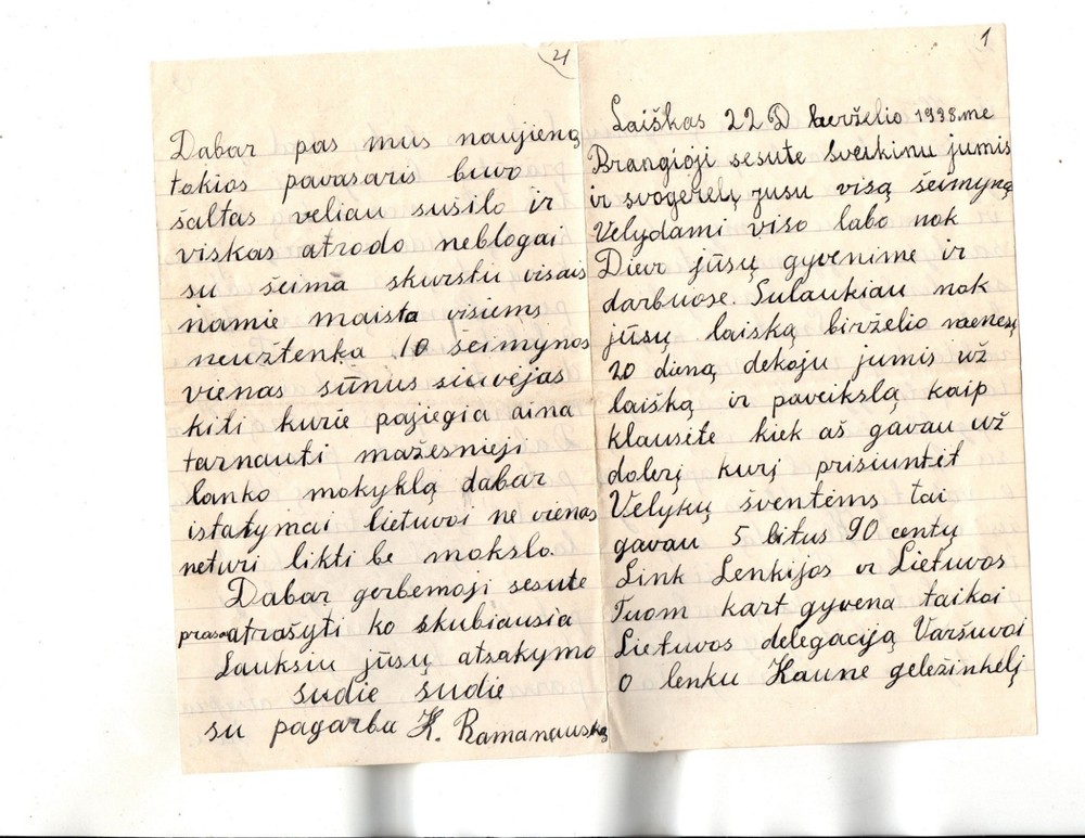 Lithuania 1938 to US -with several Letters