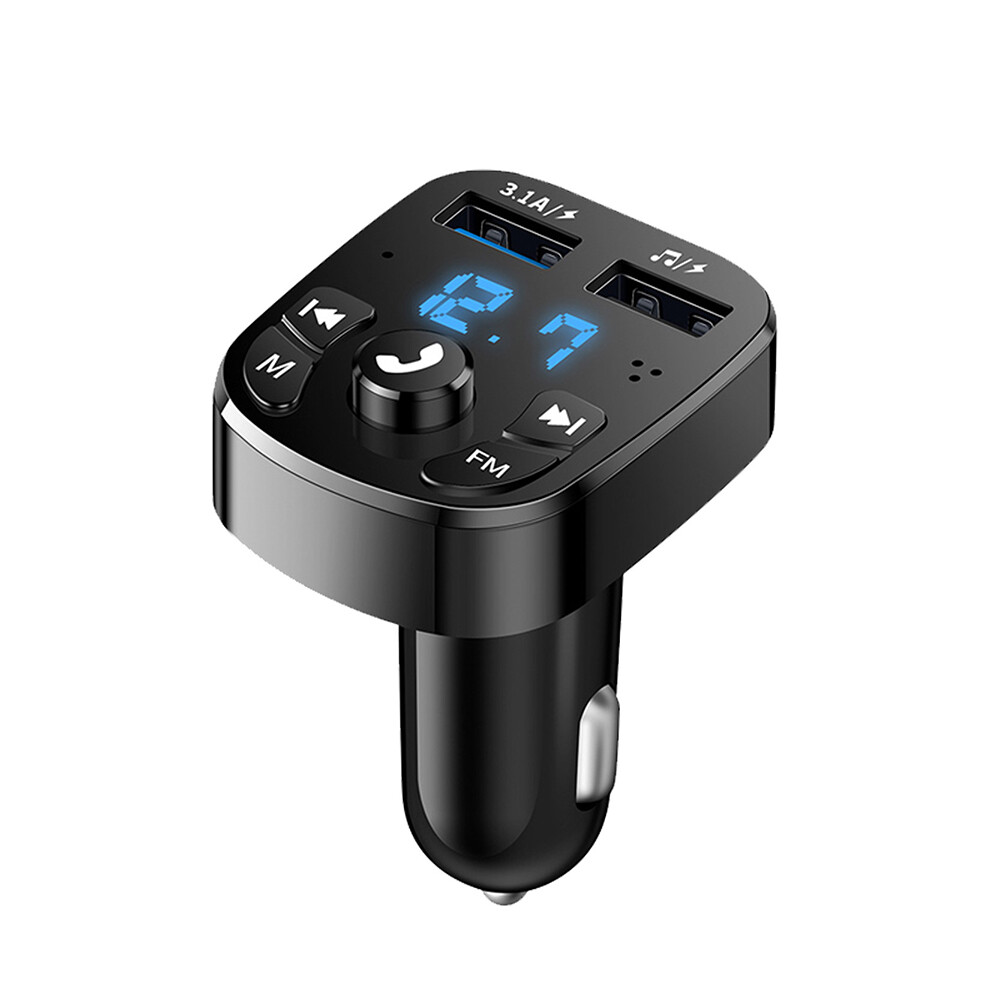 Car Fast Charger FM Transmitter Bluetooth 5.0 Handsfree Wireless Car Dual USB]⇑