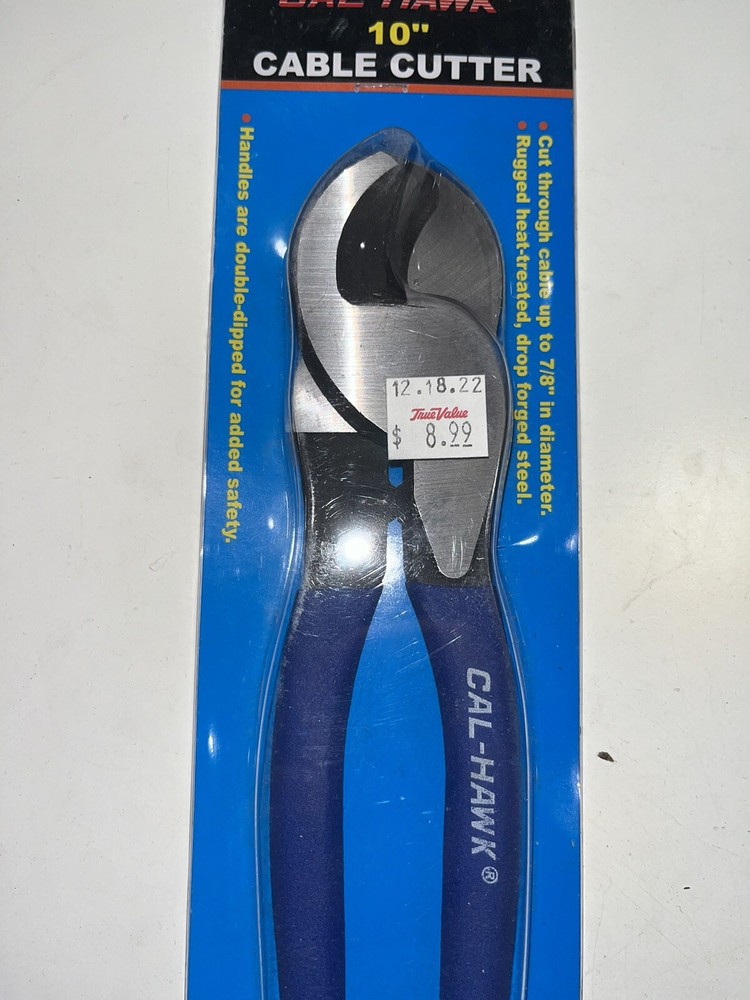 Cal Hawk Tools 10" Cable Cutter CPL-10CC Cut Through Up To 7/8" Dia. Cable