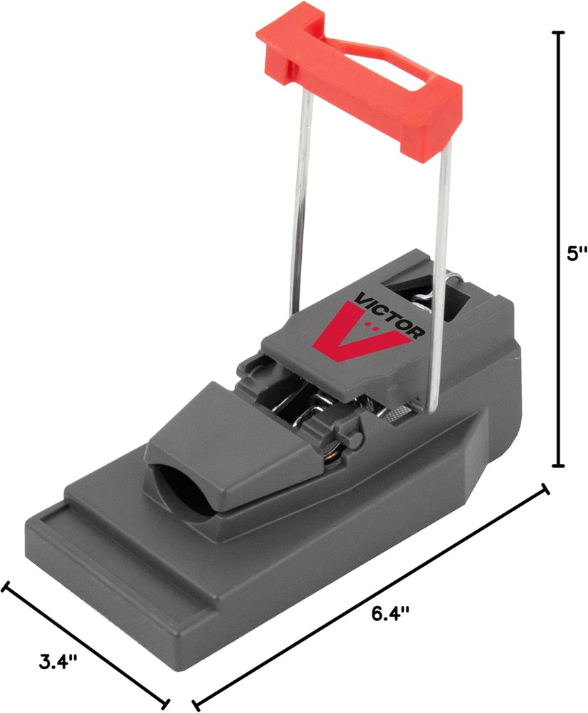 M123SSR Quick-Kill Easy Set Mouse Trap, 6 Reusable Mouse Traps