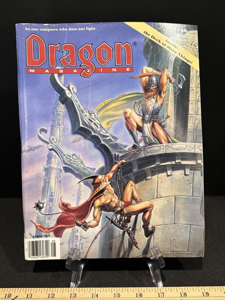 1989 Dragon Magazine #148 Dungeons & Dragons Including Deck Insert